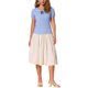 thumbnail image 2 of INSPIRAR CHIC Blusa de cuello Peter Pan con lazo para mujer, de manga corta, sólida, casual, top de verano XS azul claro, 2 of 5
