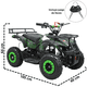 thumbnail image 4 of Cuatrimoto a Gasolina 49cc 2T Suspensión de Resorte Arranque Manual Freno de Disco Carga Máx 50 kg Hasta 40 km/h - Verde Camuflaje, 4 of 8
