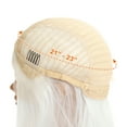 thumbnail image 5 of Unique Bargains Lace Front Wigs for Women 12" White Medium Long Straight Hair with Wig Cap, 5 of 6