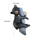 thumbnail image 4 of Matsuzay Escultura de siesta de cachorro de oso, línea suave y borde , decoración de jardín de resina para balcón, oso Decoración del hogar, 4 of 6