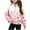 Pink, variant on FAWUUDO Valentines Gift for Girls Big Youth Size Pullover Half Zip Stand Collar Thumb Hole Long Sleeve Casual Printed Sweatshirt Pink 9-10 Years