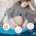thumbnail image 2 of Pregnancy Pillow, Stepped Wedge Maternity Pillow With Adjustable, Removable, Washable Pillowcase, Abdominal Support Pad-AF, 2 of 5