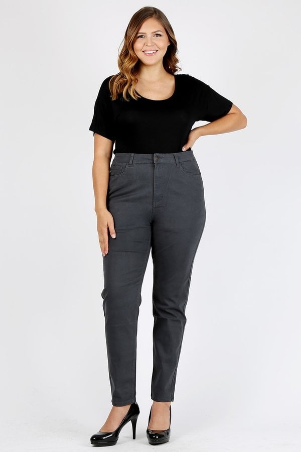 women's plus size cotton twill pants