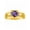 Amethyst, variant on Mens Rings Yellow Gold Plated Silver Classic Design 7X5MM Oval Gemstone & Diamond Ring Amethyst February Birthstone Ring Size 11