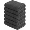 Pack of 6 Premium Cotton Hand Towels 16 x 28 Inches 600 GSM, Grey, 6 Pack