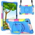 thumbnail image 3 of Rotating Kickstand Case for Samsung Galaxy Tab A 10.1 2019 SM-T510 SM-T515 Hand Strap Shell Kid Tablet Cover for SM-T510 SM-T515 (black (blue),Tab A 10.1 2019 T510), 3 of 7