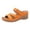 Orange, variant on Rokment Women's Arch Support Orthopedic Wedges Sandals Comfortable Leather Platform High Heels Dressy Slip on Fashion Casual Summer Walking Slides Slippers Adjustable Black Size 6