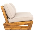 thumbnail image 4 of SAFAVIEH Chester Acacia Wood Outdoor Sofa, Natural/Light Grey, 4 of 11