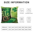 thumbnail image 5 of PHYHOO Happy St. Patrick's Day Pillow Covers , Green Hat Farmhouse Throw Pillowcases for Home Sofa Couch Cushion Decoration, 5 of 5
