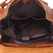 Men's Retro Large Capacity First Layer Cowhide Backpack,Brown