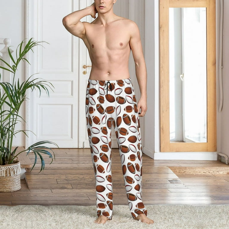 Sikiie Football Mens Pajama Pants Sleep Lounge Pants PJ Bottoms With elastic waistb and Pockets Walmart