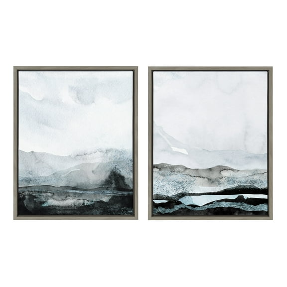 Kate and Laurel Abstract Framed Painting, 18 in x 24 in