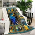 thumbnail image 4 of Fleece Throw Blanket for Couch Sofa, Fuzzy Soft Cozy Blankets and Throws Warm Lightweight Plush Lap Blanket for Women Men, 50 x 60 inches, Macaws Parrot Blankets, 4 of 6