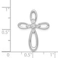 thumbnail image 4 of Real 14kt White Gold 1/5ct. Diamond Cross Chain Slide; for Adults and Teens; for Women and Men, 4 of 4