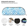 thumbnail image 5 of Leather Semi-Circular Storage Bag 7.5×2.6×1.4in Single Pocket Design Semi-Circular Shape Can Be Used As A Storage Pen Makeup Bag Lightskyblue Moroccan Trellis Hand-Drawn Sketch_3, 5 of 7