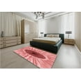 thumbnail image 5 of Ahgly Company Machine Washable Indoor Round Transitional Pastel Pink Area Rugs, 5' Round, 5 of 7