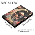 thumbnail image 3 of Leather Notebook with Pen Holder Writing Notepad Includes 100 Pages Lined Journal Mushroom and Crescent Moon, 3 of 6