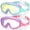 Green Purple + Rose Purple, variant on Vvinca Kids Swimming Goggles, Anti-Fog Leakproof, Soft Silicone Strap, Boys Girls Ages 3-15, 2 Pack