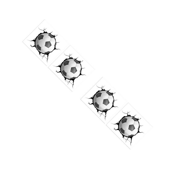 NIAIZEK PVC Soccer Wall Stickers Multi-Color Sports Decals for Kids Room Living Room Home Decoration