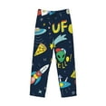 thumbnail image 4 of Goofa Funny Spaceships Printed Soft Pajama Pants for Men, Wide Leg Comfy Casual Lounge Yoga Pants-Large, 4 of 9