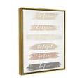 thumbnail image 3 of Stupell Industries Be Free Encouraging Paint Brush Stroke Neutral Tones Graphic Art Metallic Gold Floating Framed Canvas Print Wall Art, Design by Graffitee Studios, 3 of 8