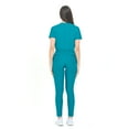 thumbnail image 3 of Scrubs for Women Set Ultra Stretch Form Fitting Womens Scrub Set (Teal, 2X-Large), 3 of 8