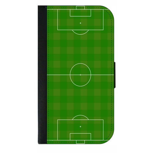 Soccer Court - Galaxy s10 Case Black - Galaxy s10 Case Leather Impression - s10 Wallet Case - s10 Case Card Holder