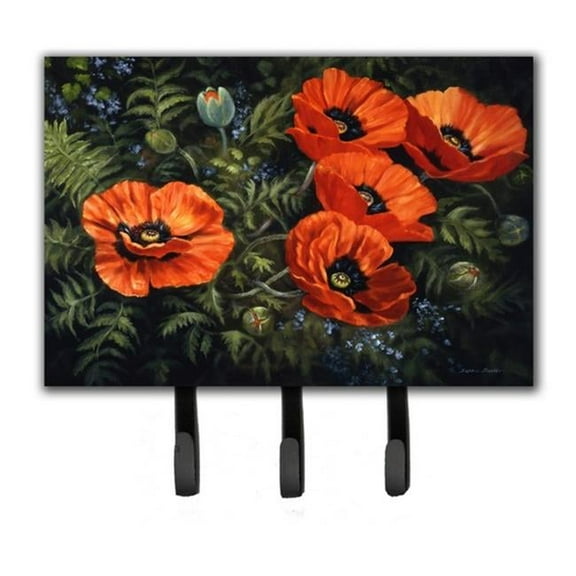 Poppies by Daphne Baxter Leash or Key Holder