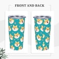 thumbnail image 3 of KLL Cute Shiba1 Stainless Steel Vacuum Insulated Coffee Cup 20 oz Lids and Straws,Insulated Travel Mug Water Cup with Leak-Proof Straw Lid & Flip Lid, 3 of 8