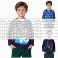 thumbnail image 4 of KPOPLK Toddler Boys Sweatshirt Long Sleeve Christmas T-Shirt Long Sleeve Tee Boys Tops Kids Fall Winter Boys Shirts Clothes(4-5 Years,Dark Blue), 4 of 6