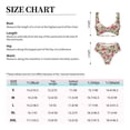 thumbnail image 6 of Wukai Rose Flowers Women's Bikini Set Two Piece,wimsuit High Waisted V Neck Twist Front Adjustable Spaghetti Straps Bathing Suit-X-Large, 6 of 7