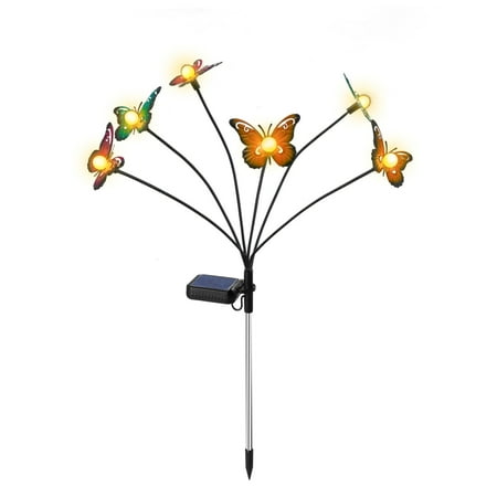 

LICHENG Solar Powered Glowworm Garden Light LED Solar Sphere Ground Plug Lamp A