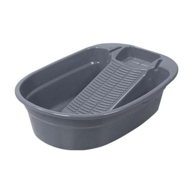 Lavabo de mano para lavar ropa con tabla de lavar Ropa antideslizante para lavar ropa Tabla de lavar para blusas Pantalones gris oscuro