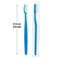 thumbnail image 5 of Disposable Toothbrushes Individually Packaged,Blue Handle Toothbrush Bulk, Toothbrush for Travel, Hotel and Homeless (100 Pack), 5 of 8