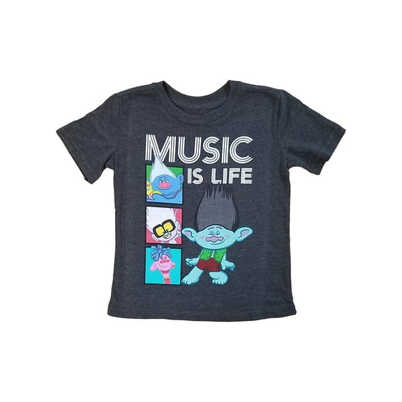 Jumping Beans Toddler Boys Gray Short Sleeve Trolls Tee Shirt T-Shirt 4T
