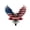Red, variant on Tuscom Wrought Iron Independence Day Yard Decoration, Patriotic Metal Lawn Stake with Powder Coating, Outdoor Garden Ornament