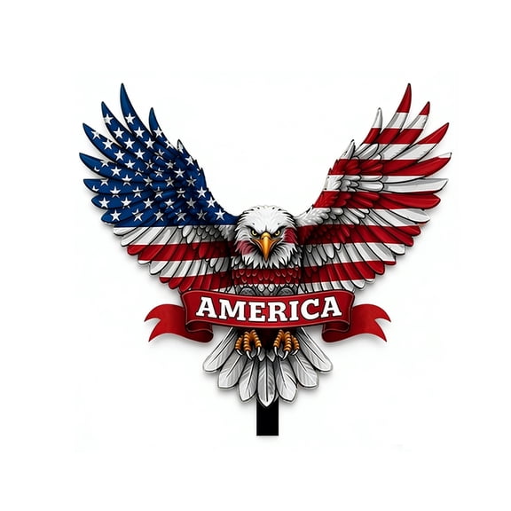 SLYNSHome American Eagle Stakes Patriotic Decorations 4th of July Metal Eagle Sculpture for Outside Yard Porch Lawn Decor