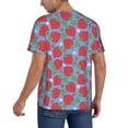 thumbnail image 2 of Rateoe Hand Drawn Strawberry Pattern Men’s Baseball Short Sleeve Polo Shirt, Midweight Men's Shirt Golf Shirt Polo Shirts Quick Dry Short-X-Large, 2 of 7