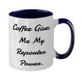 thumbnail image 2 of Inspirational Reporter Gifts, Coffee Gives Me My Reporter Power, Gag Holiday Two Tone 11oz Mug Gifts For Colleagues, , Gifts for coworkers, Gifts from coworkers, What to get coworkers for gifts,, 2 of 2