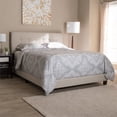 thumbnail image 2 of Bowery Hill Fabric Tufted Queen Bed in Light Beige, 2 of 8