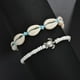 thumbnail image 5 of 2 piezas de tobilleras de playa con colgante de caracol y tortuga boho, para mujer, con anillos, cuentas y cadenas para los pies, 5 of 5