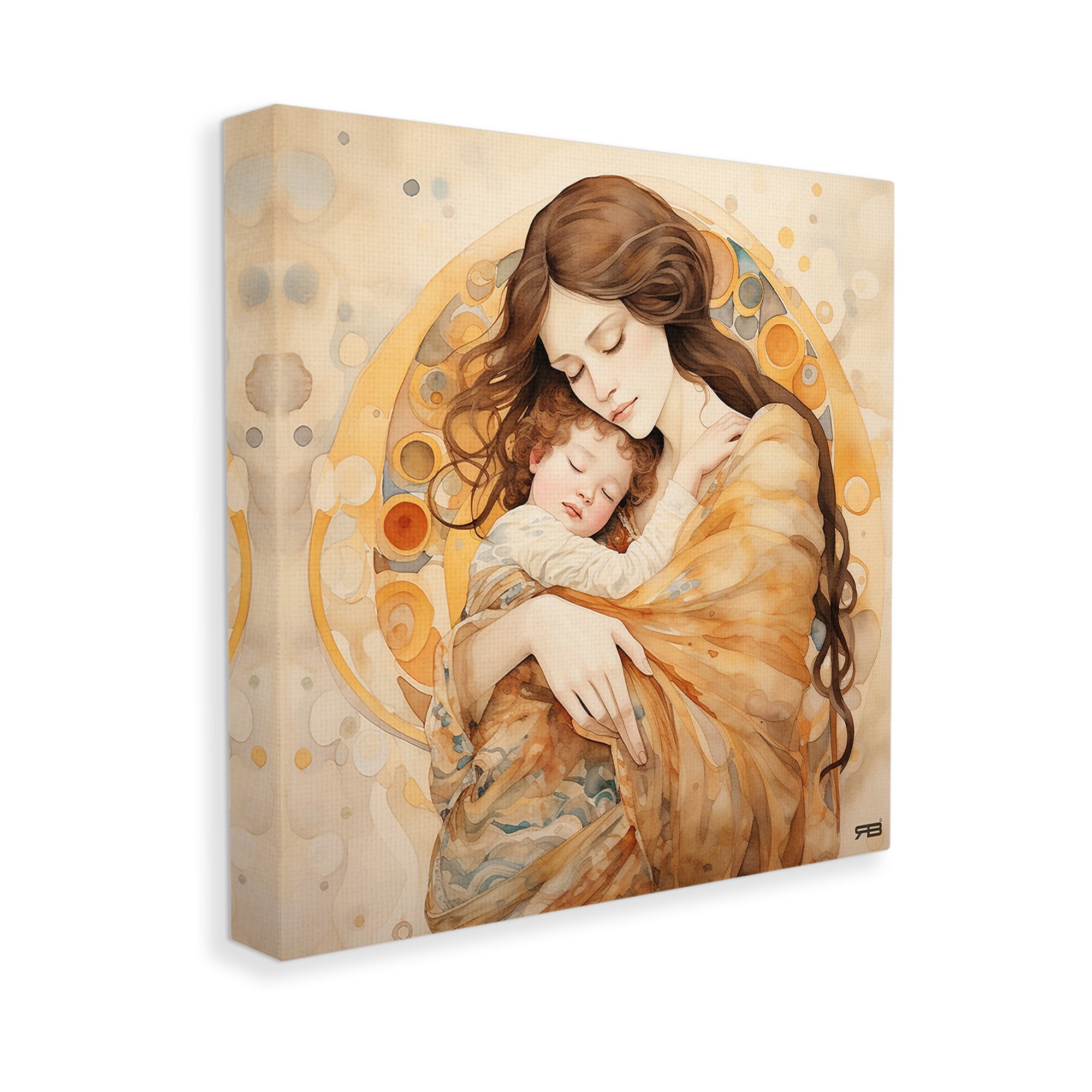 Stupell Industries Traditional Mother & Child Abstract Painting Gallery Wrapped Canvas Art Print Wall Art, 30 x 30
