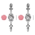 thumbnail image 1 of Juego de 2 pomos decorativos de cerámica para cajones, con placa para cocina, baño y oficina, color Magnolia, 1088D, 1 of 14