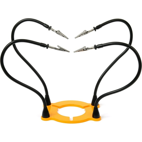 QuadHands Flex Plus Workbench , Helping Hands Soldering Stations , Soldering Iron Helping Hand Tool , Designed for PanaVise & Soldering Tools , Steel Base for Welding Table Top with Locking Grips