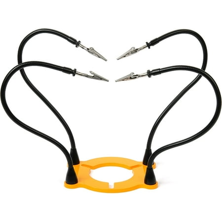 QuadHands Flex Plus Workbench , Helping Hands Soldering Stations , Soldering Iron Helping Hand Tool , Designed for PanaVise & Soldering Tools , Steel Base for Welding Table Top with Locking Grips