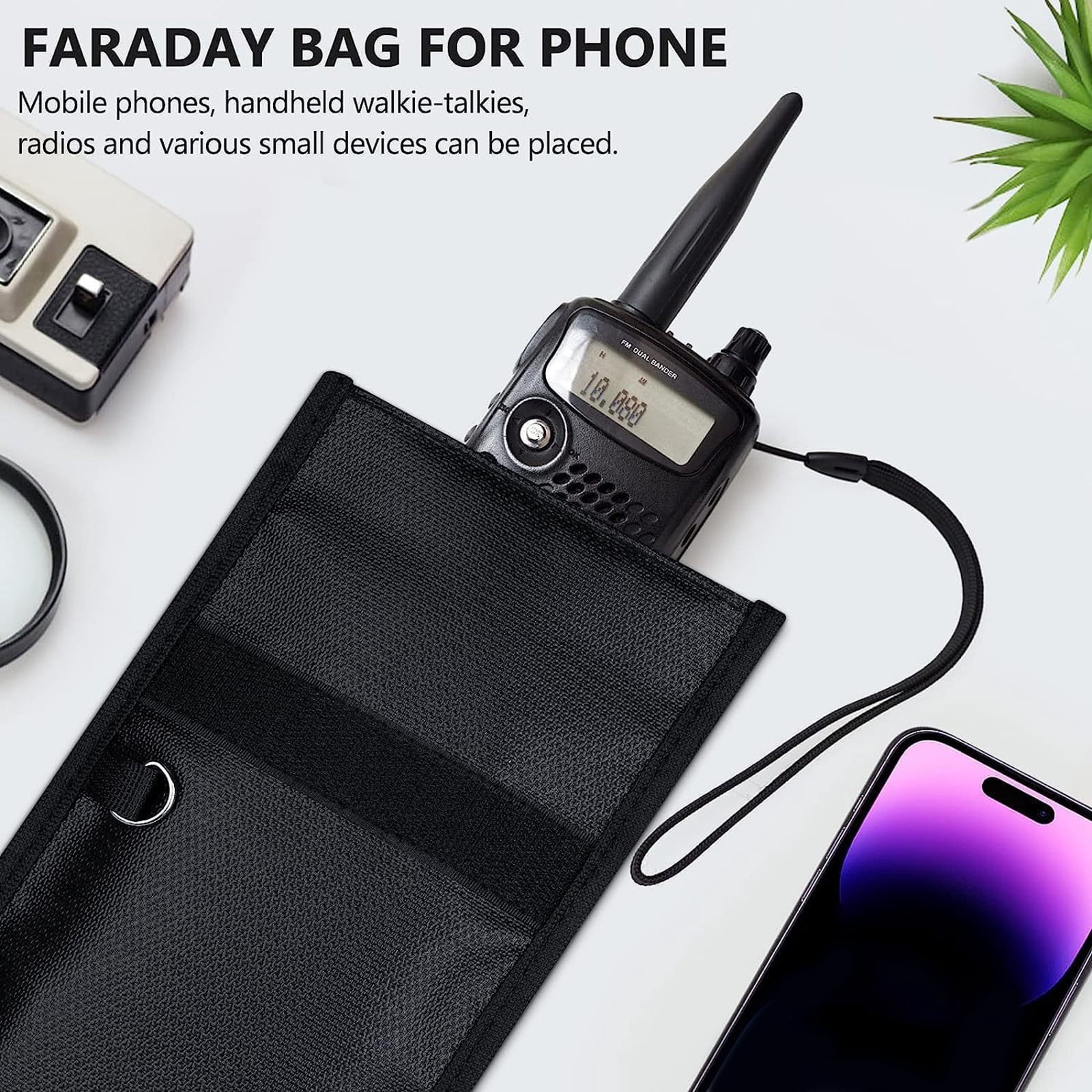 BIMZUC 4 Pack Faraday Bags Flame Retardant Fireproof Signal Shielding Pouch RFID Blocker for Car Keys Credit Cards Mobile Phones Tablets and Laptops Secure Protection (15.35 inches / 39.00 cm)