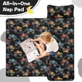 thumbnail image 4 of Monster Cartoon Truck Black Pattern Teens Toddler Nap Mat with Pillow, Sleeping Mat Bag for Preschool Daycare 59"x22", 4 of 6