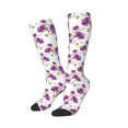 thumbnail image 2 of Fotbe Orchids Flowers print Women's Men's Novelty Crew Socks Cotton Socks Knee High Socks for Walking,Running,Nurses,Pregnancy, 2 of 8