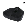 thumbnail image 3 of Almohadilla Premium Billuyoard para hemorroides y comodidad Terciopelo cristal negro grande, 3 of 6