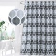 thumbnail image 2 of EastVita Polyester Fabric Geometric Pattern Bathroom Decoration Water-repellent Mildew-resistant Shower Curtain, 2 of 6